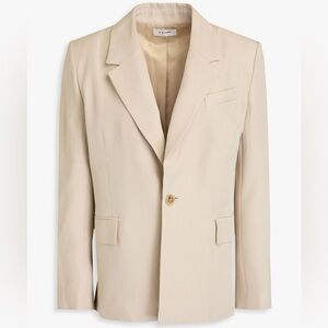 FRAME Crepe Beige Single-Button Blazer Size 8 BNWT